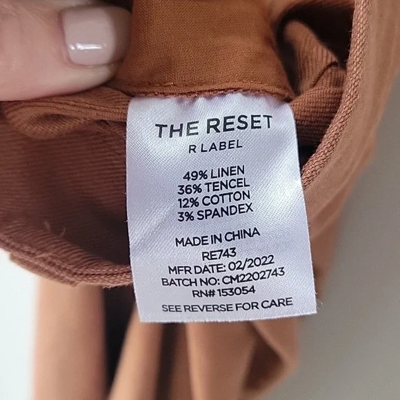 The Reset R Label Women Slouchy Pants Size Medium Ginger Color - Picture 8 of 9